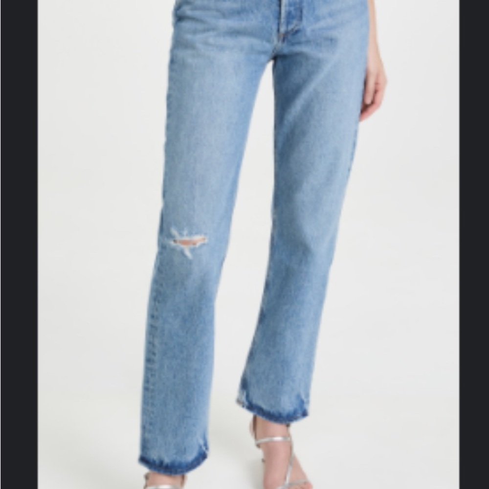 Agolde Light Blue Straight Leg Jeans